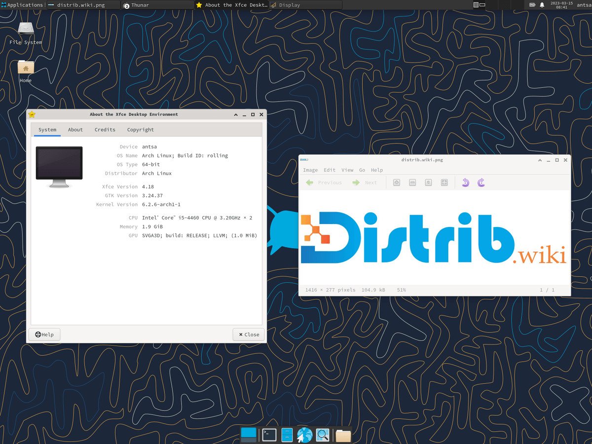 Aperçu d’écran de Arch Linux