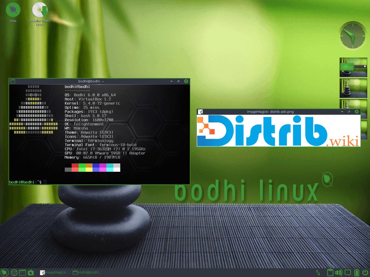 Aperçu d’écran de Bodhi Linux