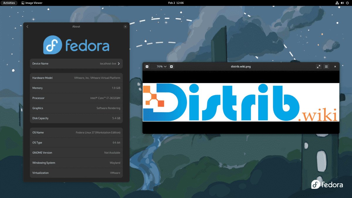 Aperçu d’écran de Fedora