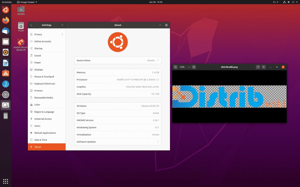 Aperçu d’écran de Ubuntu